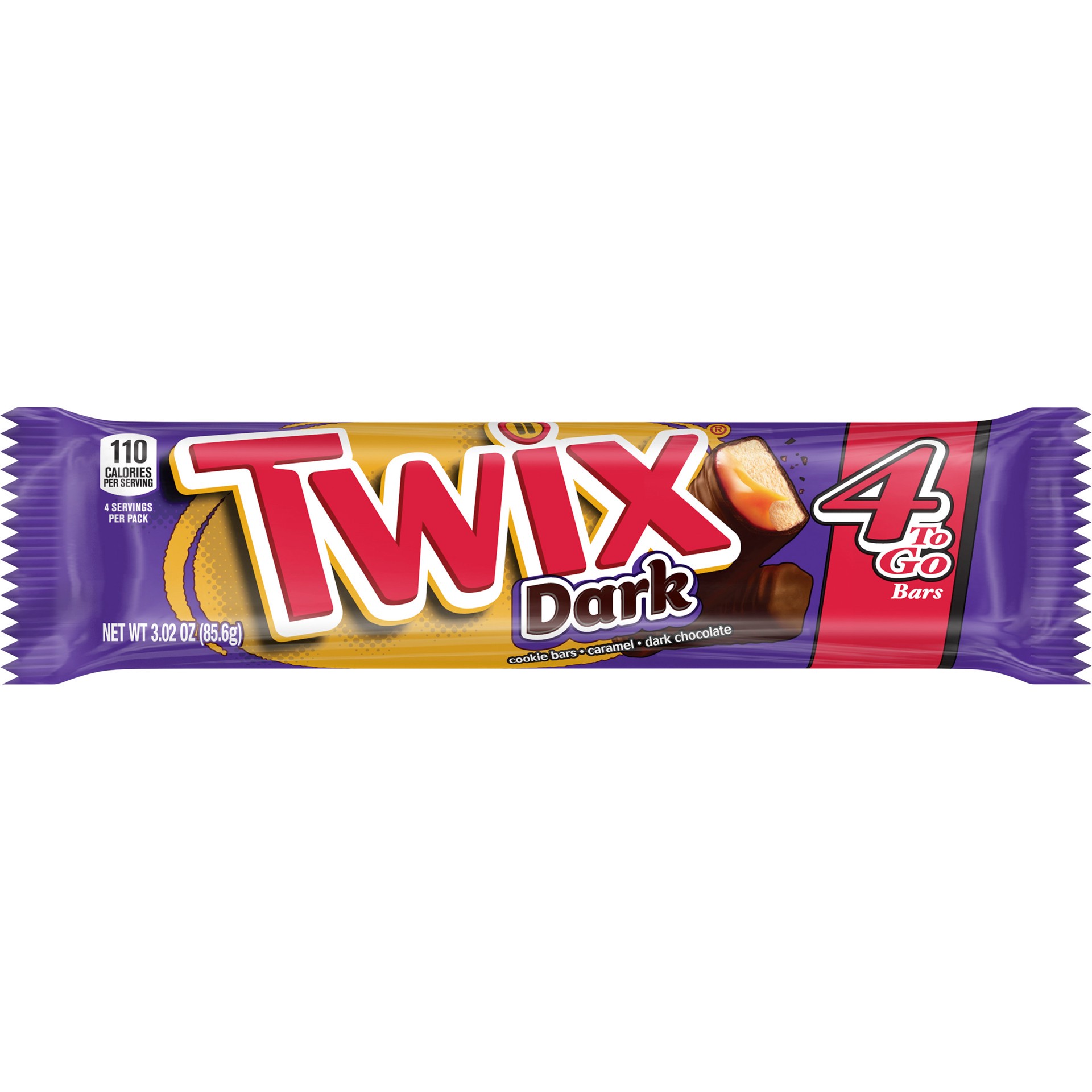 slide 1 of 4, TWIX Dark Chocolate Cookie Candy, 3.02 oz. Pack, 3.02 oz