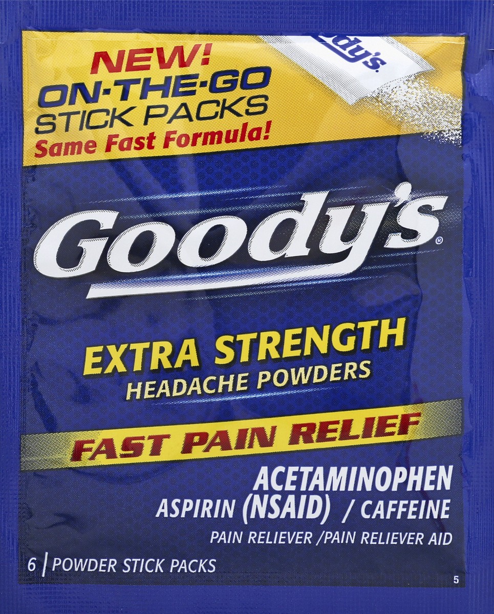 slide 4 of 7, Goody's Extra Strength Headache Powder, 6 Powder Sticks, 6 PK