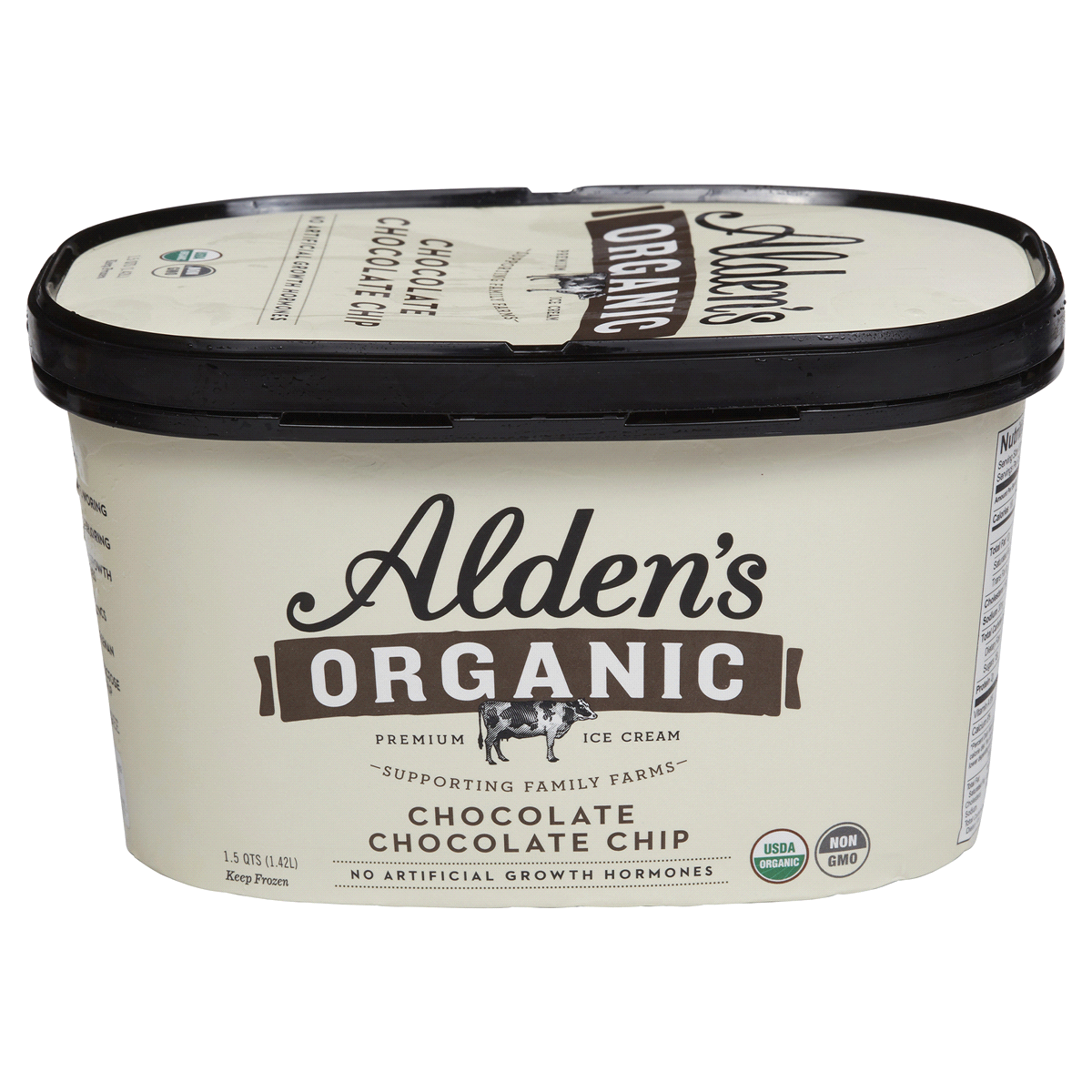 slide 1 of 1, Alden's Chocolate Chocolate Chip Ice Cream, 48 fl oz