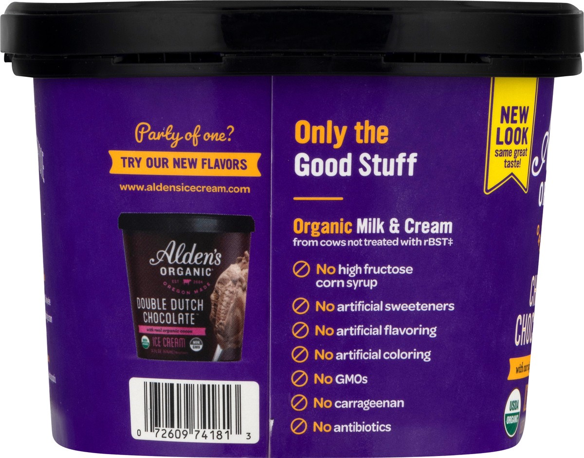 slide 2 of 9, Aldens Organic Organic Chocolate Chip Ice Cream, 48 fl oz