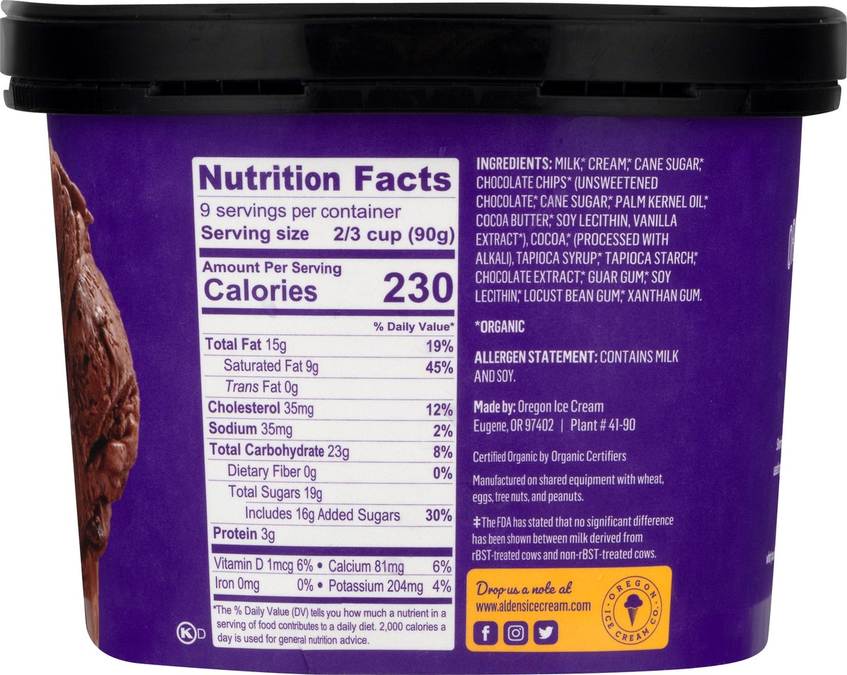 slide 7 of 9, Aldens Organic Organic Chocolate Chip Ice Cream, 48 fl oz