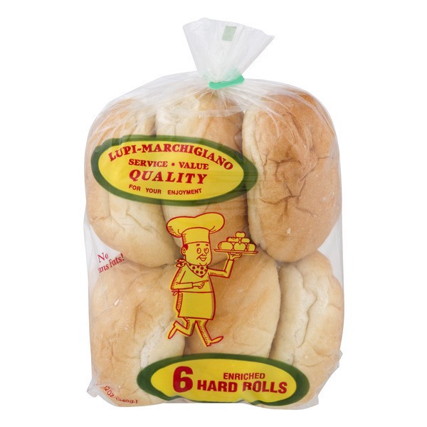 slide 1 of 1, Lupi-Marchigiano Hard Sandwich Rolls - 6 ct, 6 ct; 12 oz