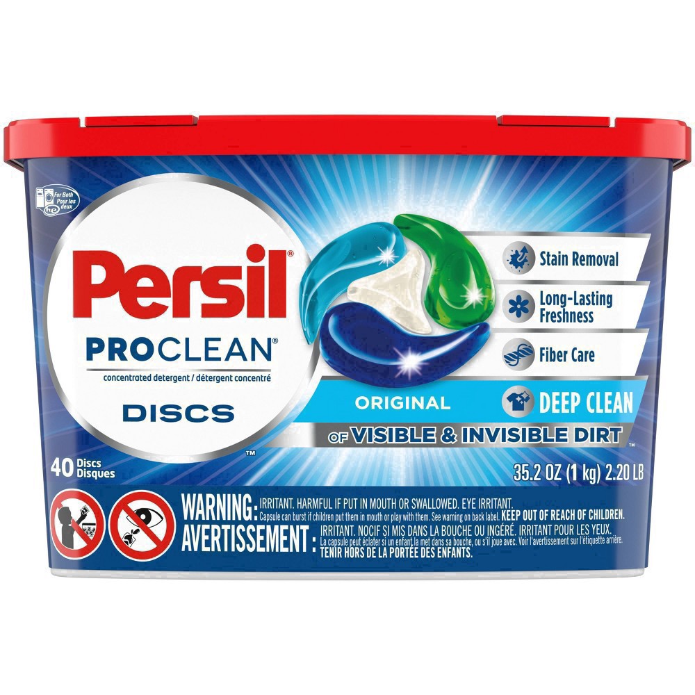slide 23 of 88, Persil Discs Laundry Detergent Pacs Original - 40ct/35.2oz, 40 ct; 35.2 oz