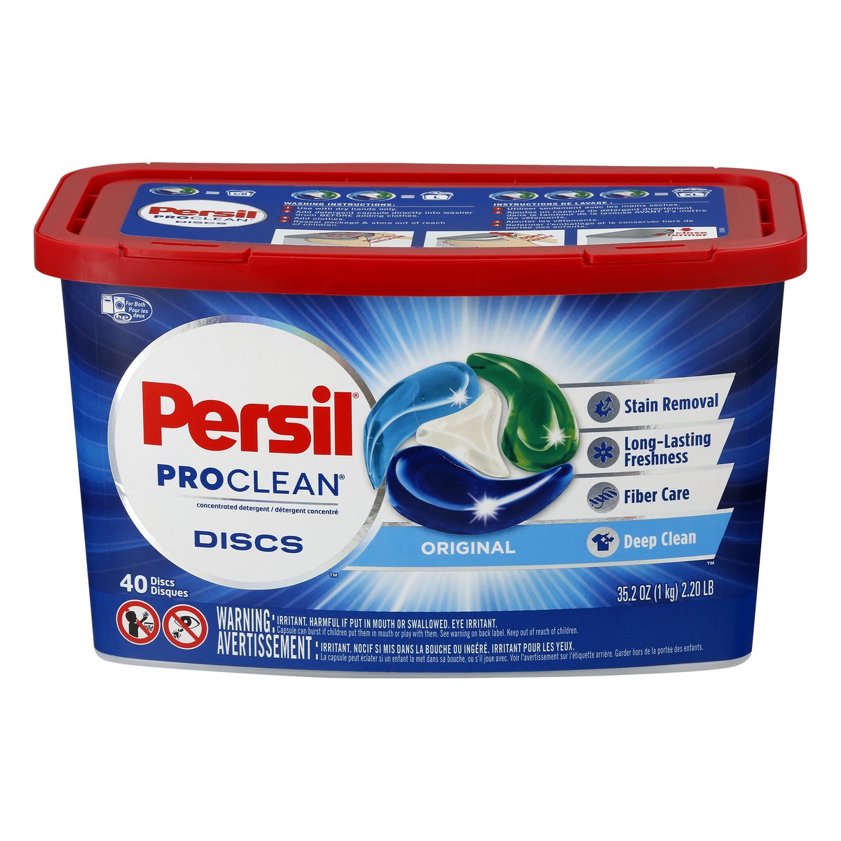 slide 1 of 1, Persil Proclean Discs Original Deep Clean, 40 ct; 35.2 oz