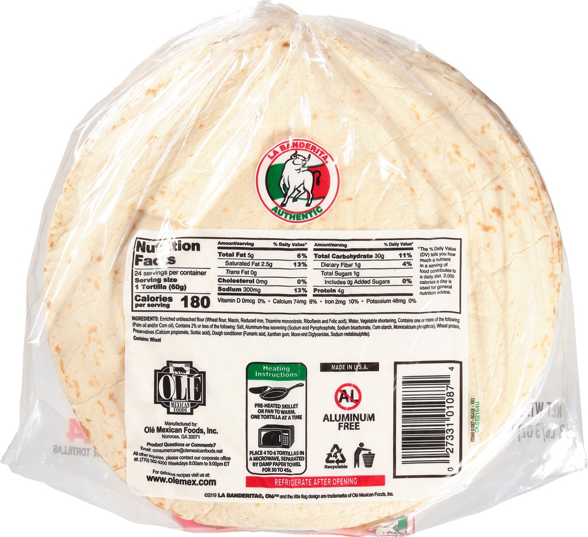 slide 9 of 14, La Banderita Homestyle Jumbo Flour Tortillas, 24 ct; 50.8 oz