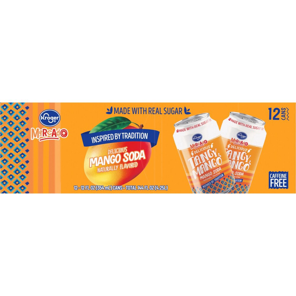 slide 5 of 6, Kroger Mercado Mango Soda - 12 ct; 12 fl oz, 12 ct; 12 fl oz