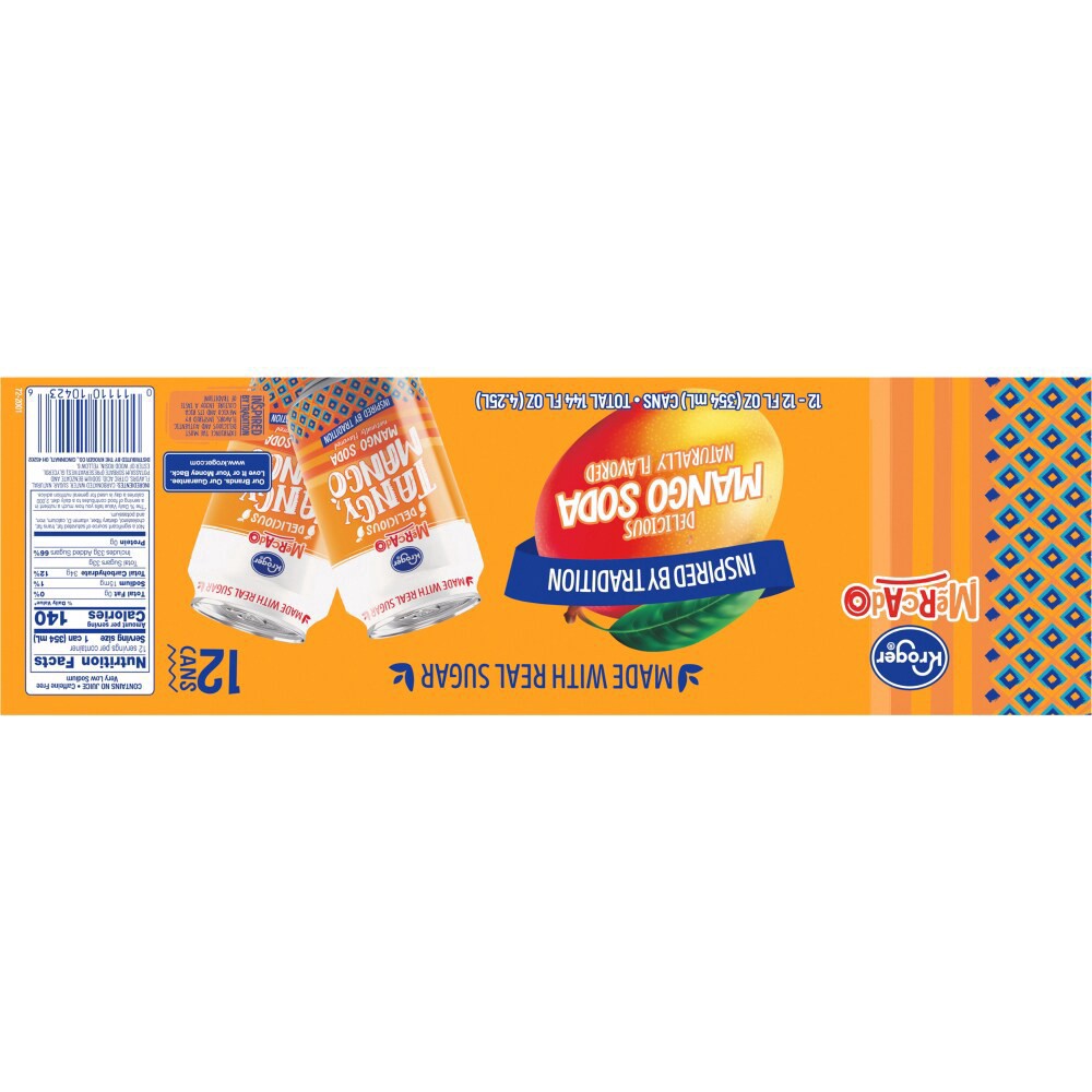 slide 6 of 6, Kroger Mercado Mango Soda - 12 ct; 12 fl oz, 12 ct; 12 fl oz