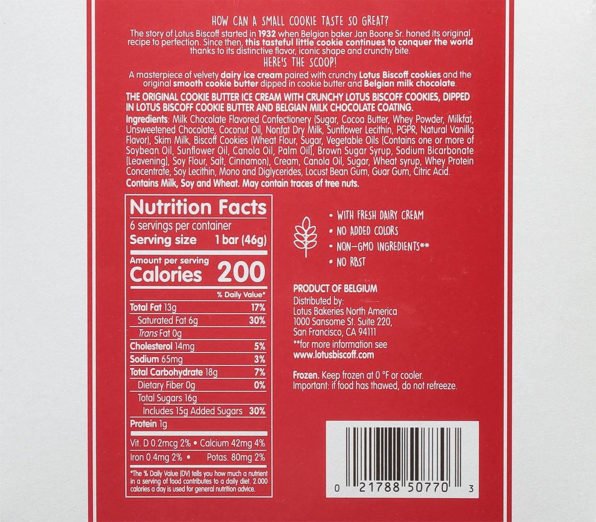 slide 7 of 11, Lotus Biscoff Mini Cookie & Cookie Butter Ice Cream Bars Mini 6 ea, 