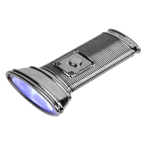 slide 1 of 4, Kikkerland Design Flat Flashlight, Silver, 1 ct