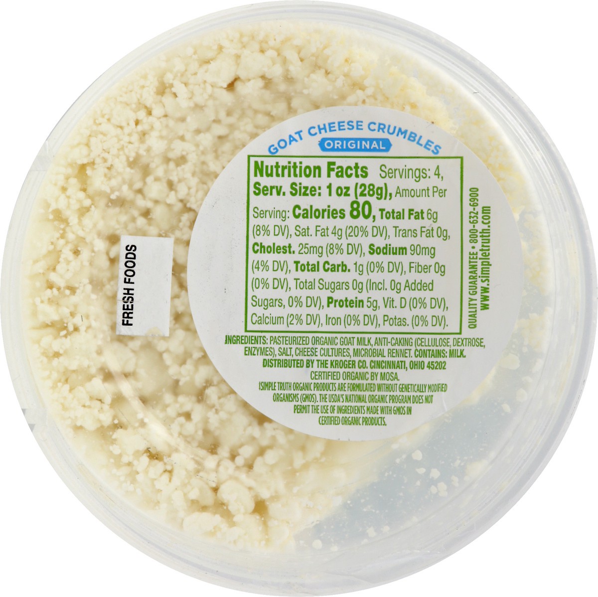 slide 3 of 7, Simple Truth Organic Original Cheese Crumbles 4 oz, 4 oz