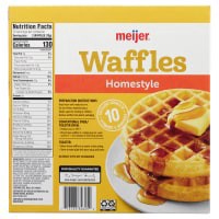 slide 13 of 21, Meijer Homestyle Frozen Waffles, 24 ct, 29.6 oz