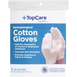 TopCare One Size Fits All Dermatological Cotton Gloves