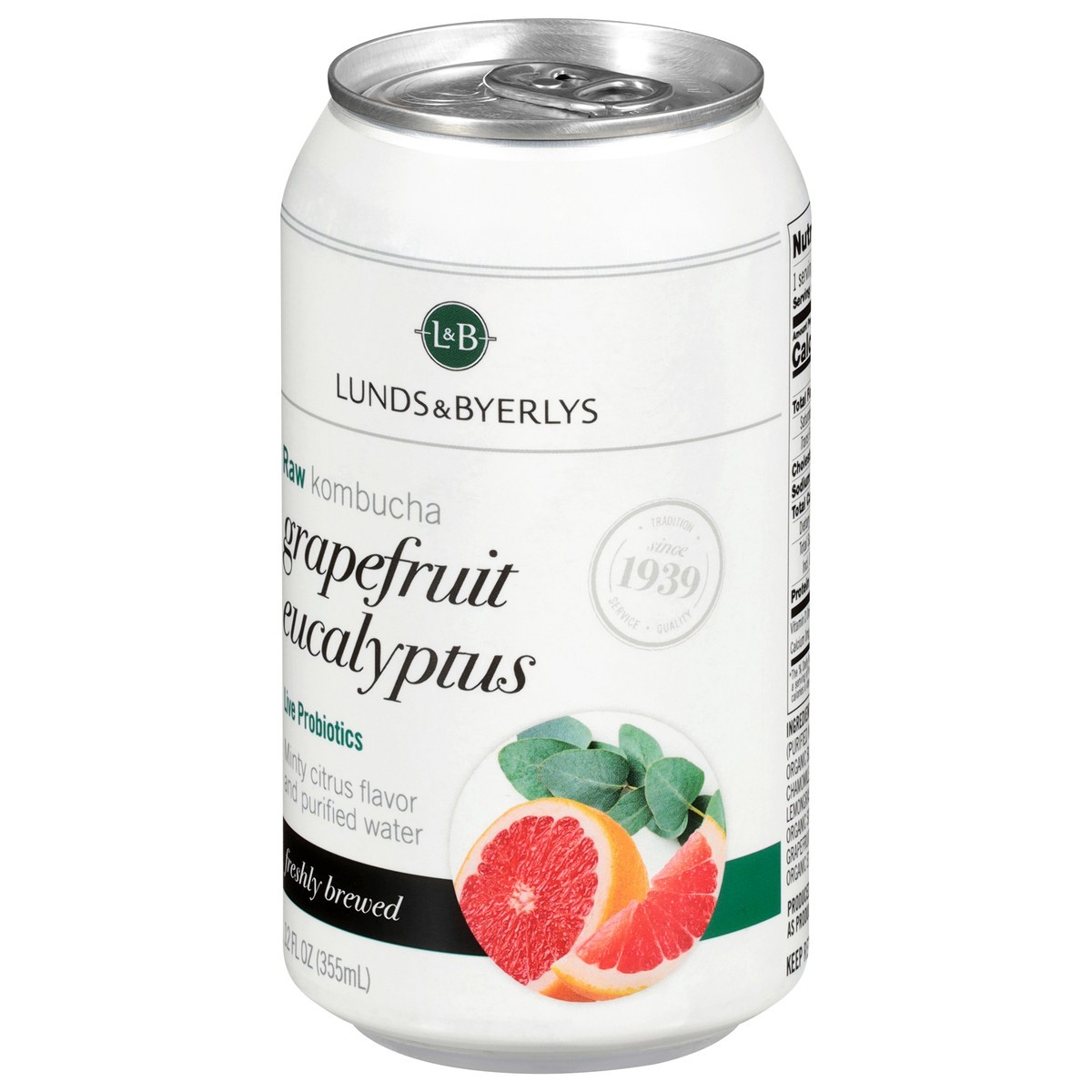 slide 2 of 4, Lunds & Byerlys Raw Grapefruit Eucalyptus Kombucha 12 fl oz, 12 fl oz