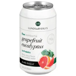 Lunds & Byerlys Raw Grapefruit Eucalyptus Kombucha 12 fl oz