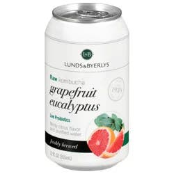 Lunds & Byerlys Raw Grapefruit Eucalyptus Kombucha 12 fl oz
