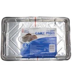 Weis Quality 1/4 Sheet Cake Pan W/Lid 2pk Foilware