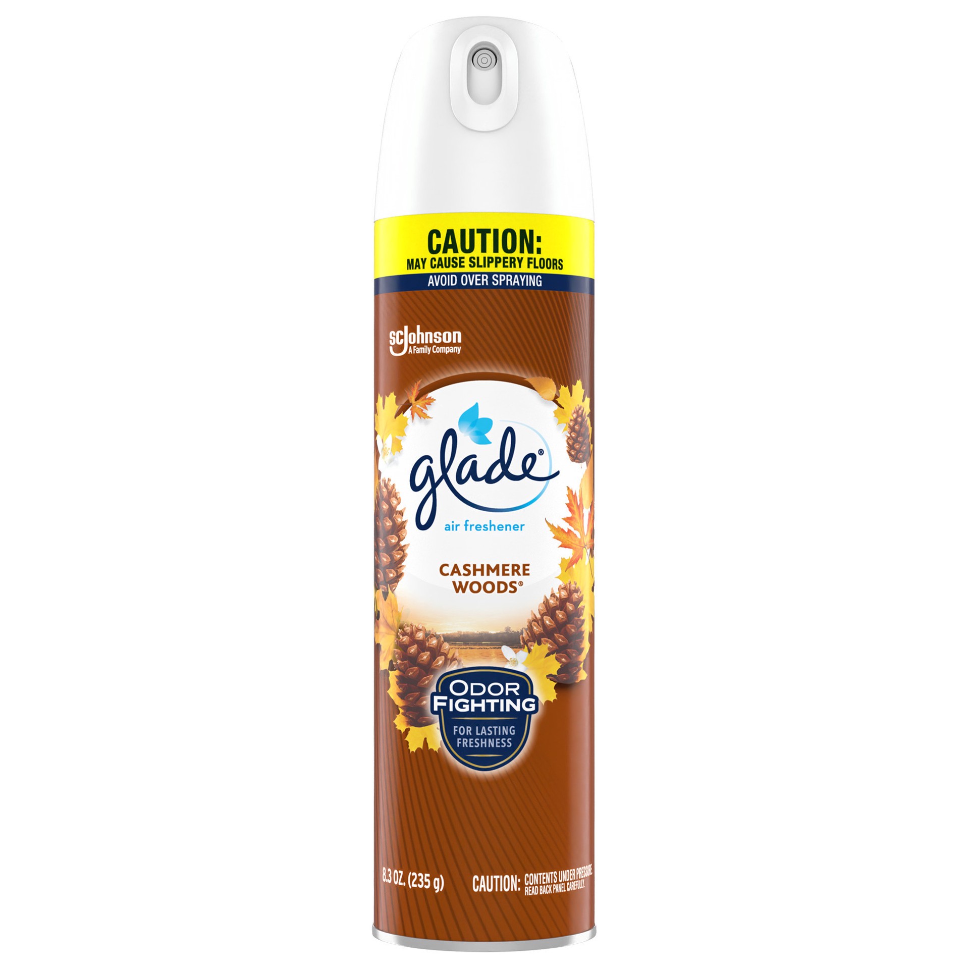 slide 1 of 1, Glade Air Freshener Spray for Home, Cashmere Woods Scent, Fragrance Infused with Essential Oils, Invigorating and Refreshing, with 100% Natural Propellent, 8.3 oz, 8.3 oz