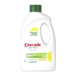 Cascade Free & Clear Gel Dishwasher Detergent, Lemon Essence, 60 oz