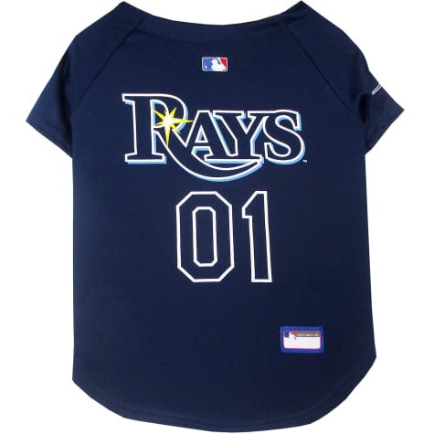 slide 1 of 1, Pets First Tampa Bay Rays MLB Mesh Jersey, LG