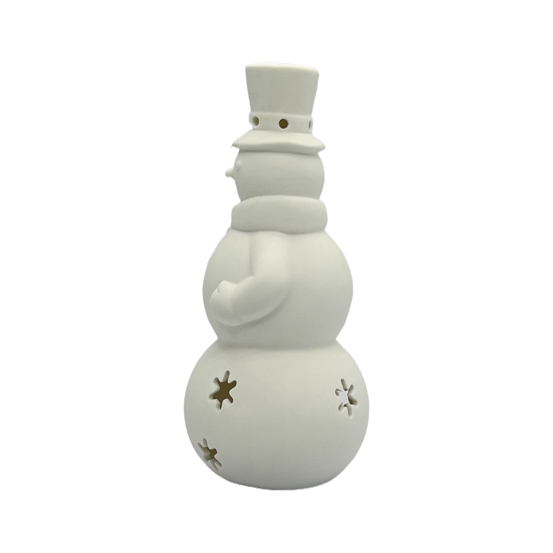 slide 3 of 8, 8" Led Diy Ceramic Snowman Decor By Make Market, 3.5 in x 3.5 in x 7.86 in