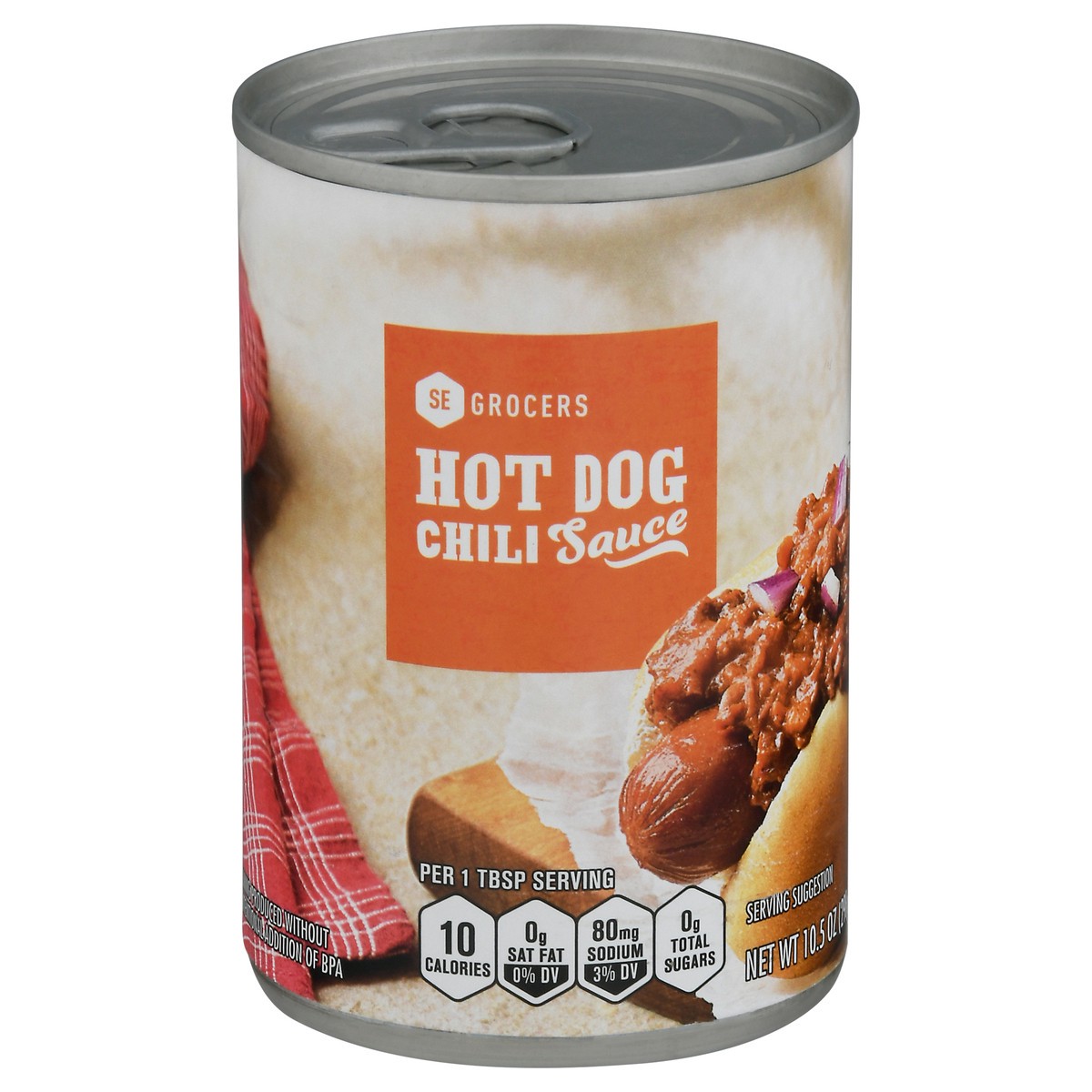 slide 1 of 14, SE Grocers Hot Dog Chili Sauce, 10 oz