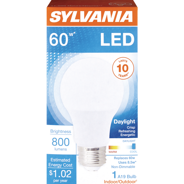 slide 1 of 1, Sylvania LED Indoor 60 Watt Light Bulb, 1 ct