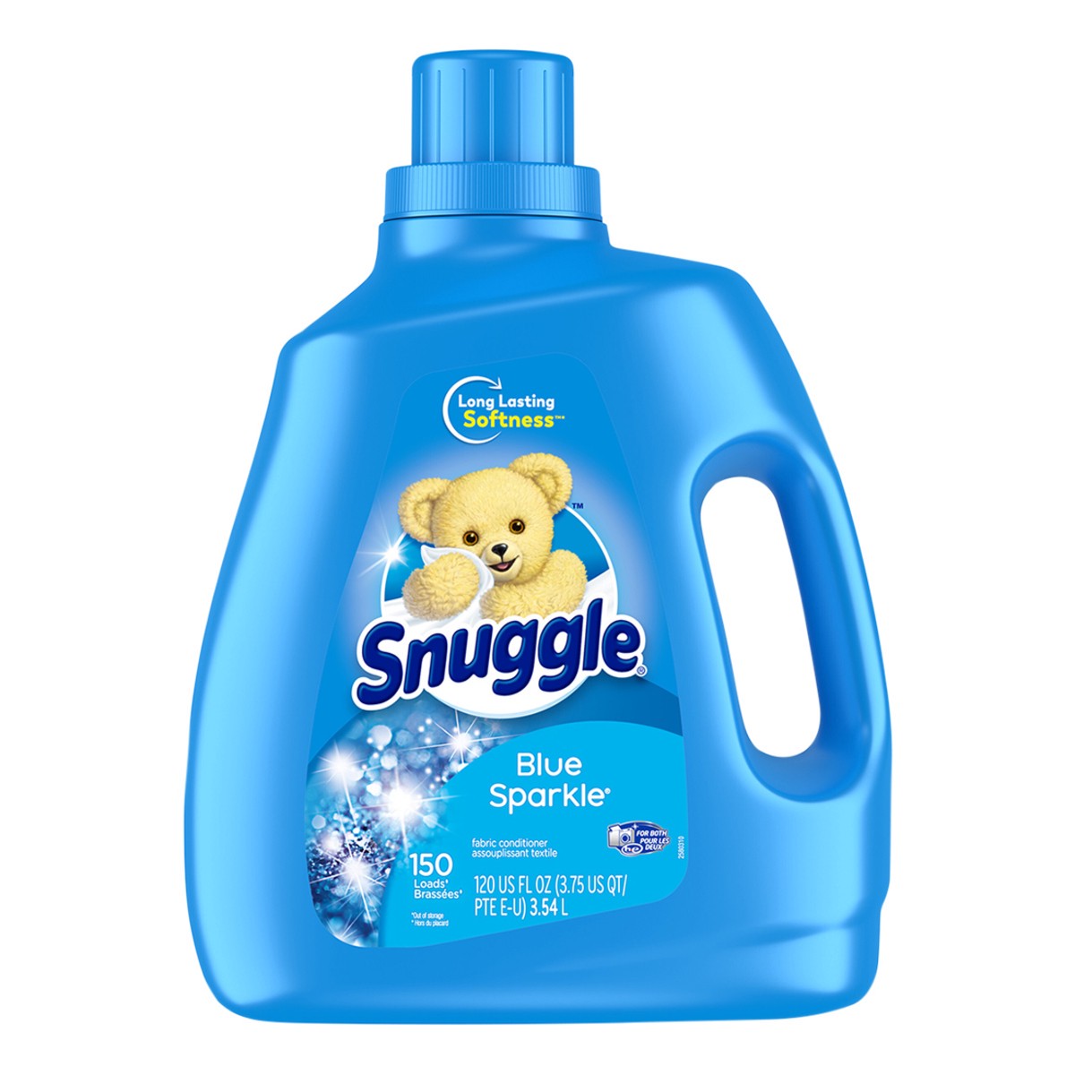 slide 1 of 3, Snuggle Fabric Softener Liquid, Blue Sparkle, 120 Ounce, 150 Loads, 120 fl oz