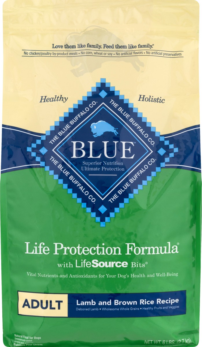 slide 4 of 12, Blue Buffalo Blue Life Protection Formula Adult Lamb and Brown Rice Recipe Food for Dogs 6 lb, 6 lb