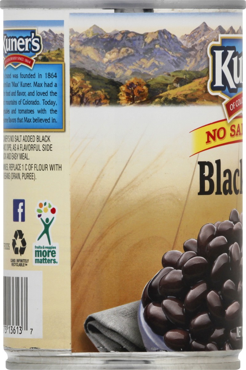 slide 7 of 9, Kuner's No Salt Added Black Beans 15 oz, 15 oz