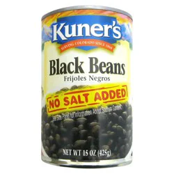 Kuner's No Salt Added Black Beans 15 oz