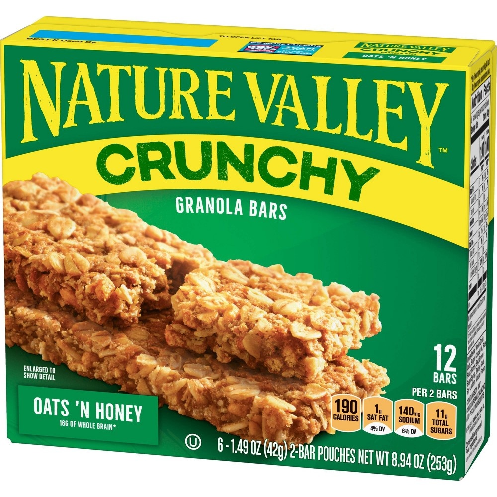 slide 3 of 3, Nature Valley Oats'N Honey Crunchy Granola Bar (Bulk), 6 ct