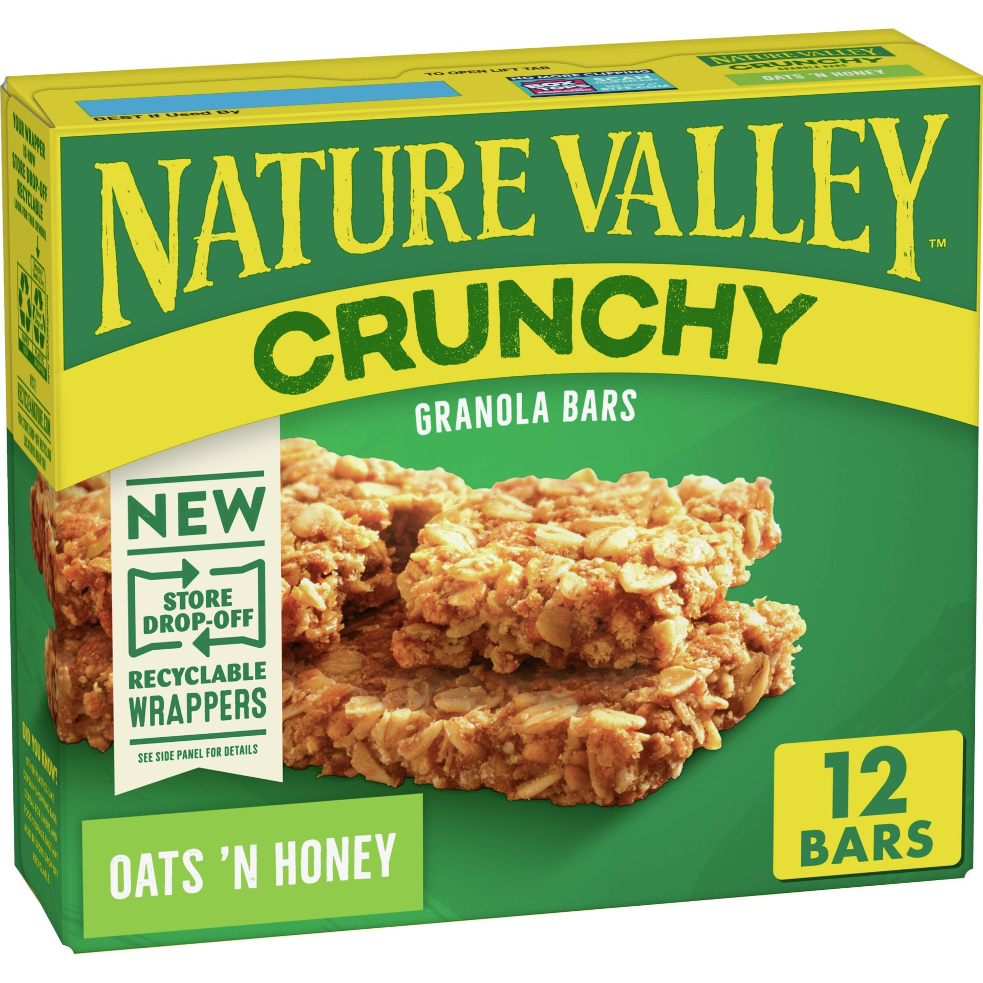 slide 1 of 3, Nature Valley Oats'N Honey Crunchy Granola Bar (Bulk), 6 ct