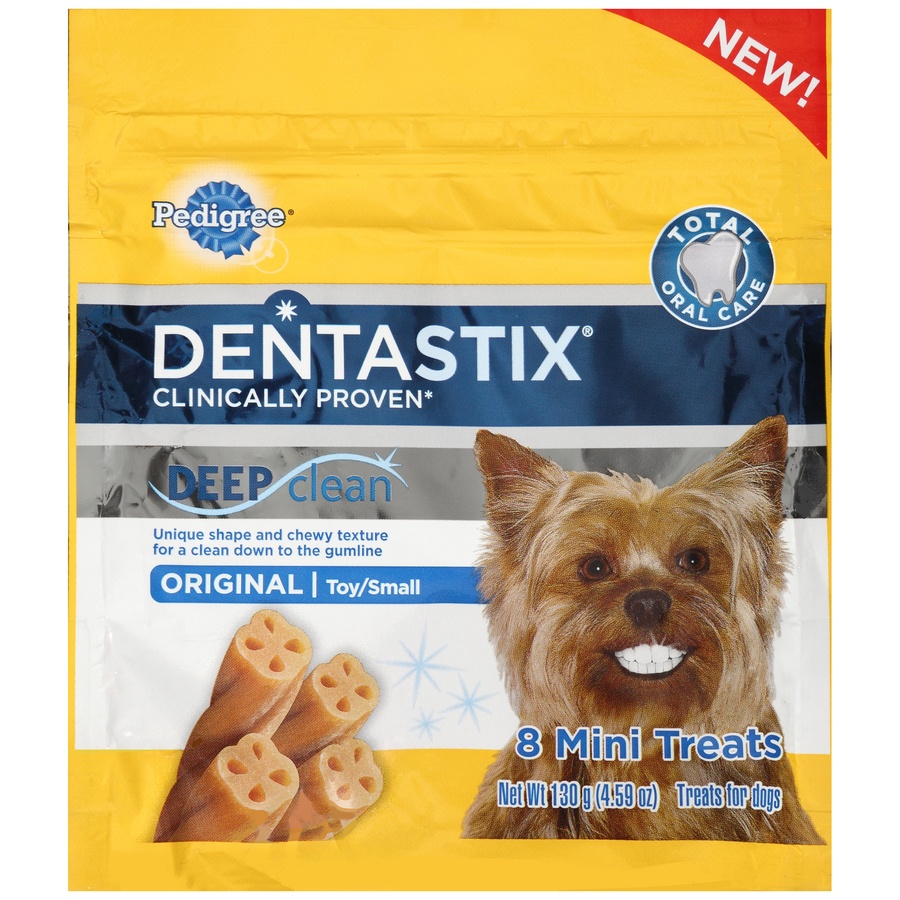 slide 1 of 1, Pedigree Dentastix Original Deep Clean Mini Treats, 8 ct