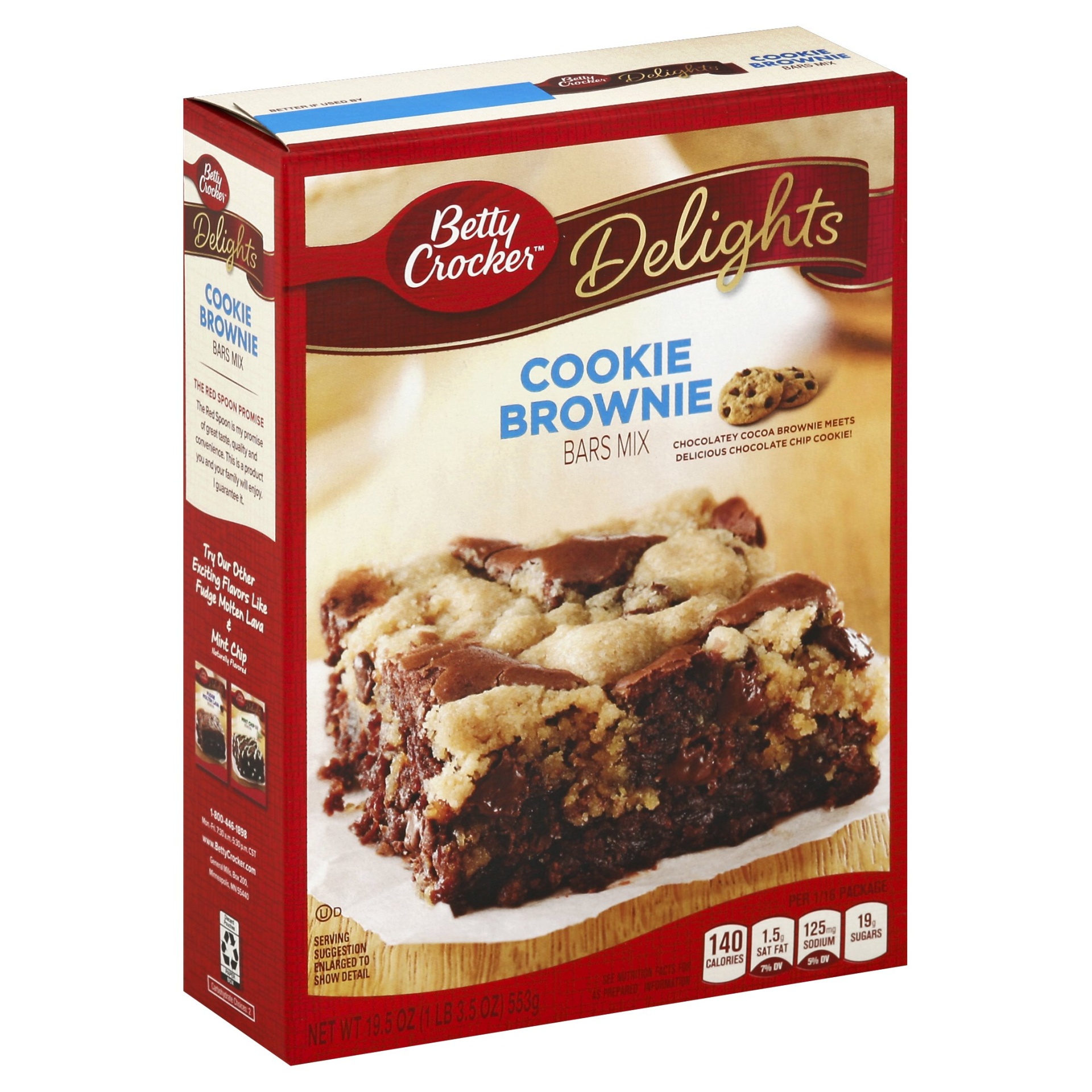 slide 1 of 1, Betty Crocker Supreme Cookie Brownie Bars Mix, 19.5 oz