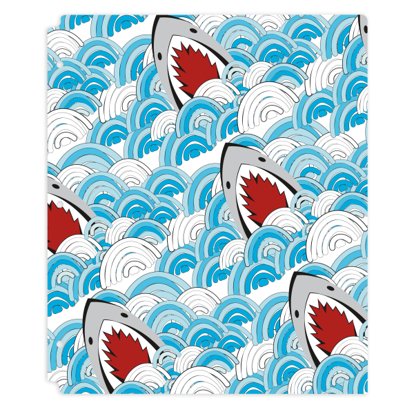 slide 1 of 1, Office Depot Brand Fashion 2-Pocket Poly Folder, 8-1/2'' X 11'', Shark, 1 ct