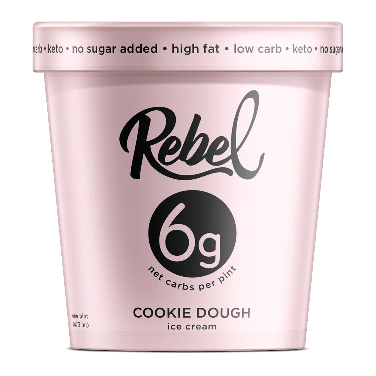 slide 1 of 1, Rebel Cookie Dough Ice Cream, 16 fl oz