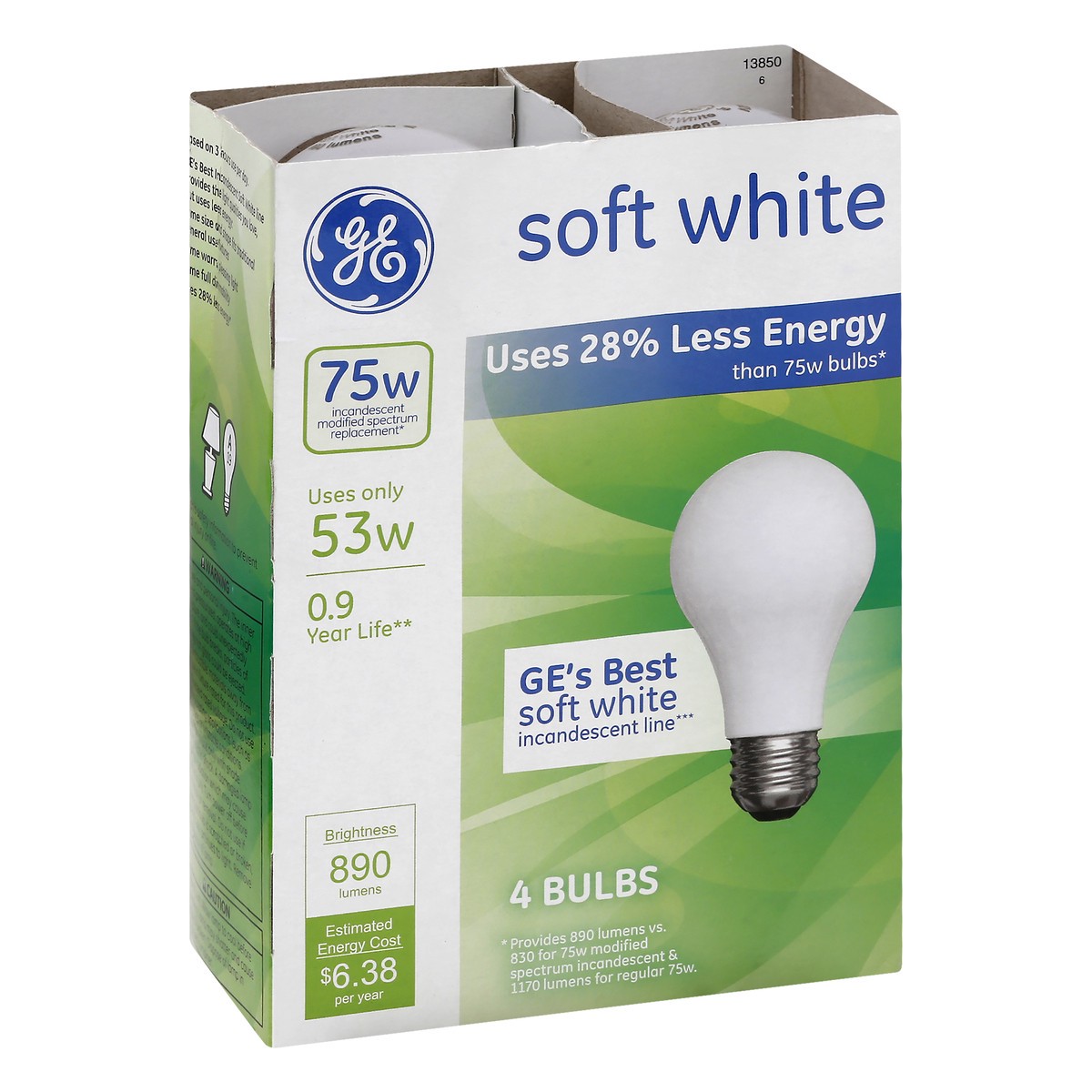 slide 2 of 8, GE 53 watt Halogen Soft White Light Bulbs, 4 ct