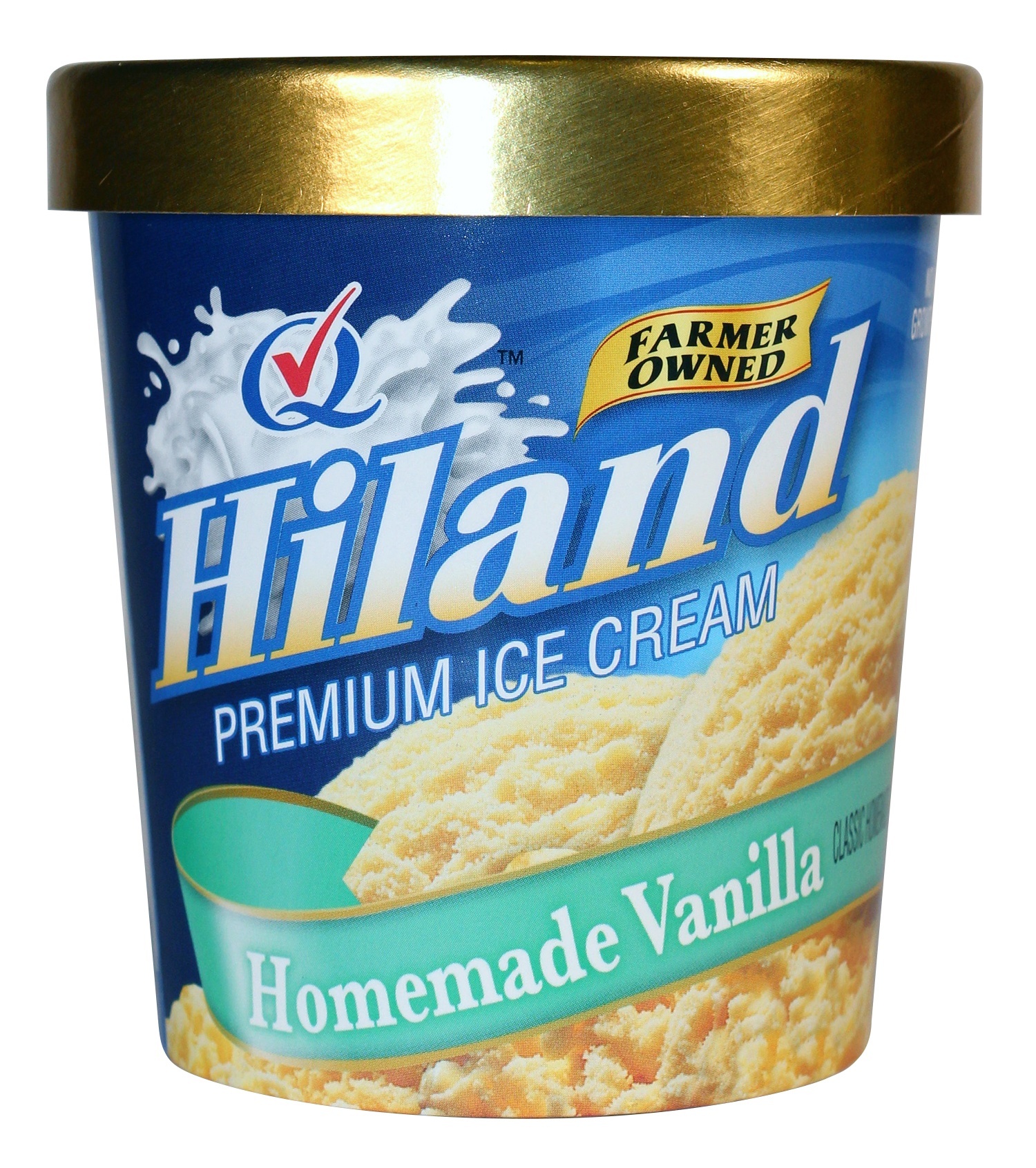 Hiland Dairy Premium Ice Cream Homemade Vanilla 1 pint | Shipt