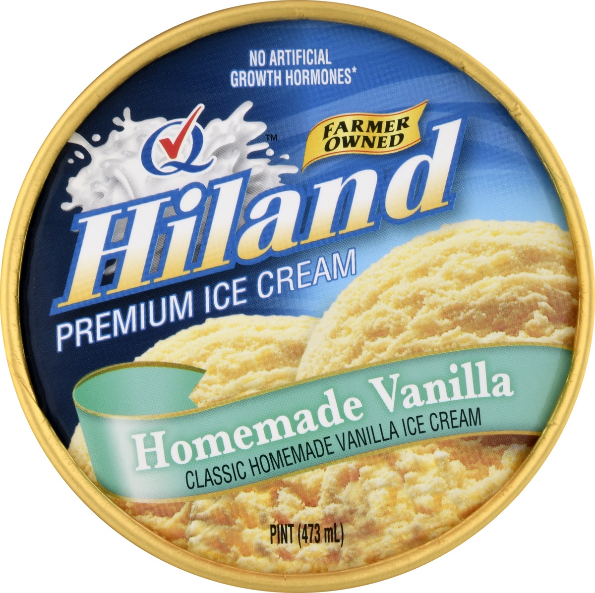 slide 6 of 10, Hiland Dairy Premium Ice Cream Homemade Vanilla, 1 pint