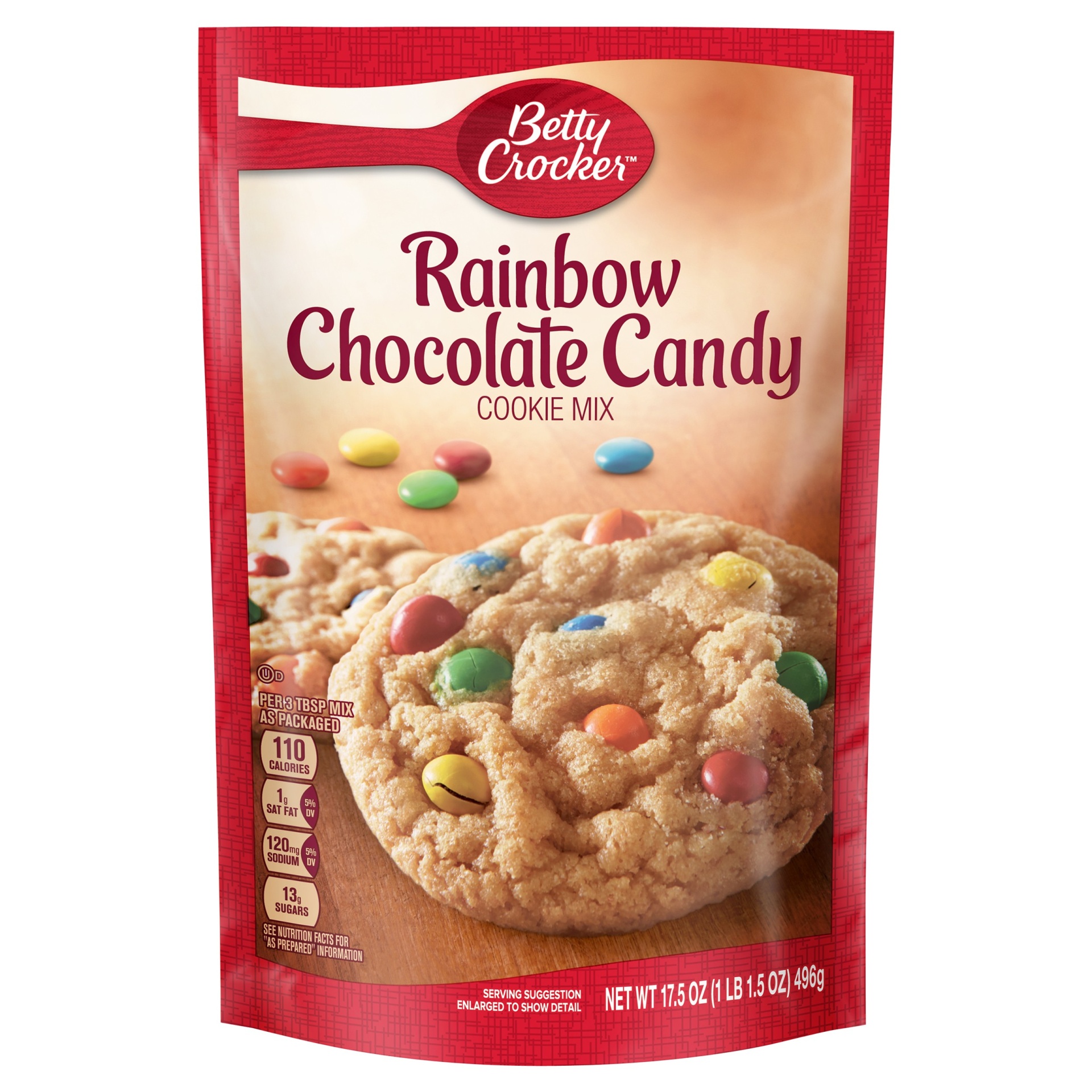 slide 1 of 1, Betty Crocker Rainbow Chocolate Chip Cookie Mix, 17.5 oz