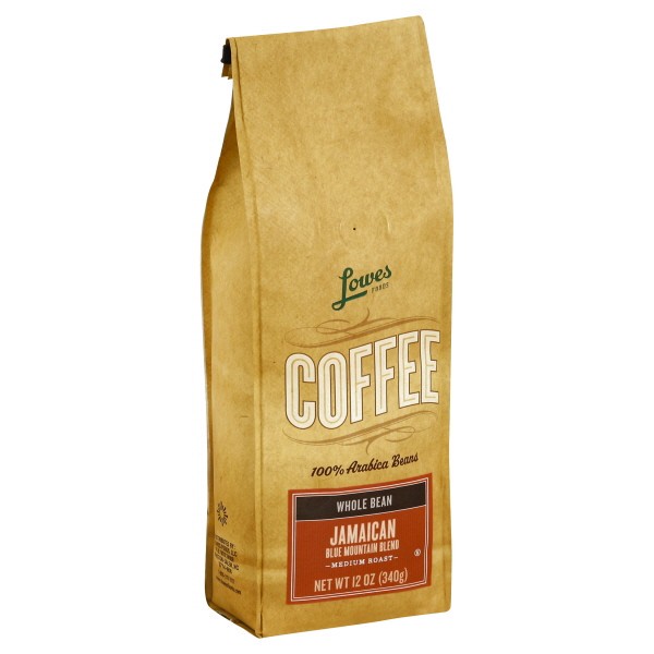 slide 1 of 1, Lowes Foods Coffee Whole Bean Jamaican- 12 oz, 12 oz