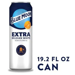 Blue Moon Extra Belgian White Belgian-Style Wheat Ale Beer 8.0% ABV, 19.2 fl oz Can