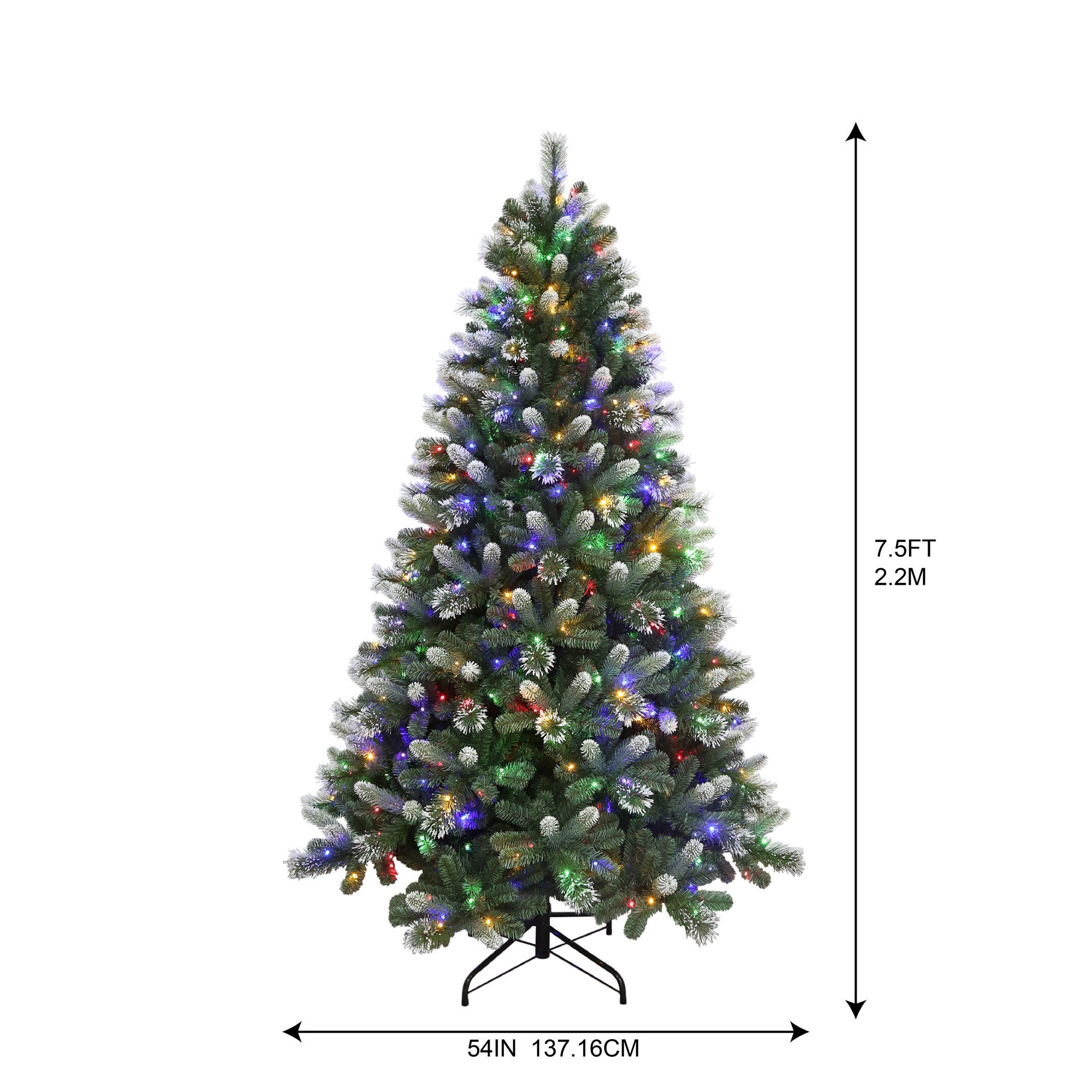 slide 8 of 8, 7.5ft. Pre-Lit Weston Fir Artificial Christmas Tree, Color Changing Led Lights By Ashland, 7.5 ft