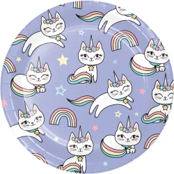 Creative Converting Sassy Caticorn Party Lunch Plate