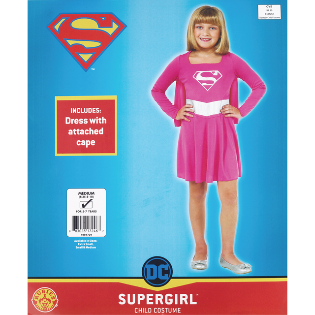 slide 1 of 1, Rubies Costume Co. Kids Supergirl Pink Costume, 1 ct