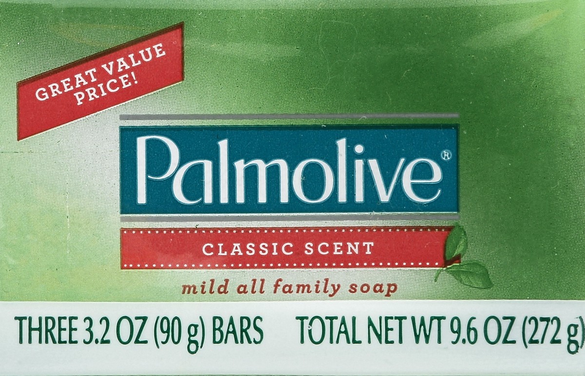 slide 6 of 6, Palmolive Bar Soap, Green - 3 Count, 9.6 oz