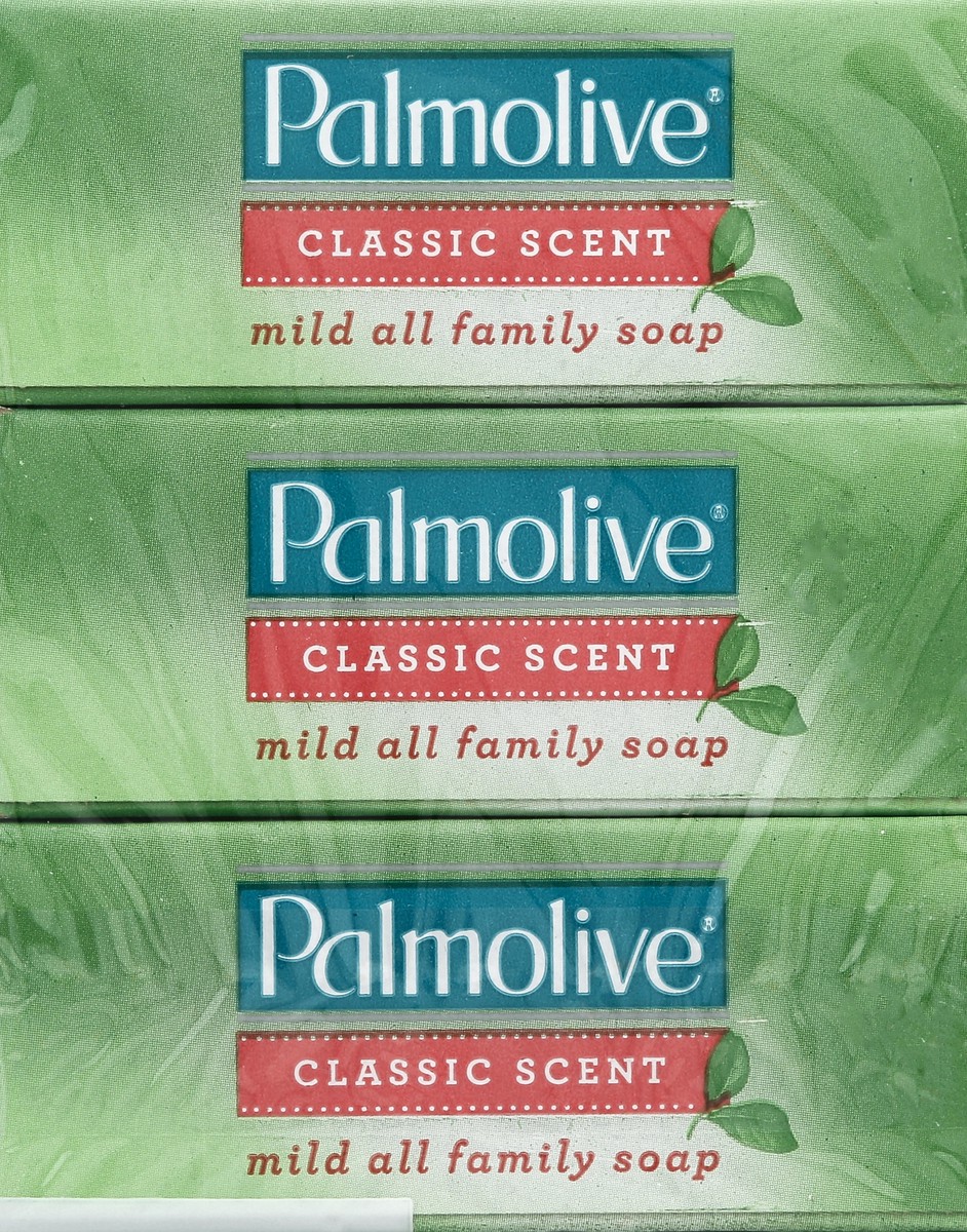 slide 4 of 6, Palmolive Bar Soap, Green - 3 Count, 9.6 oz