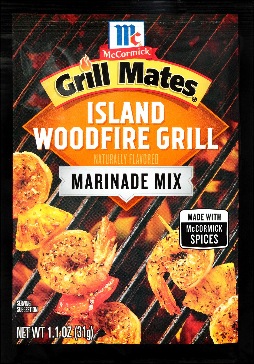 slide 7 of 8, McCormick Grill Mates Island Woodfire Marinade, 1.1 oz