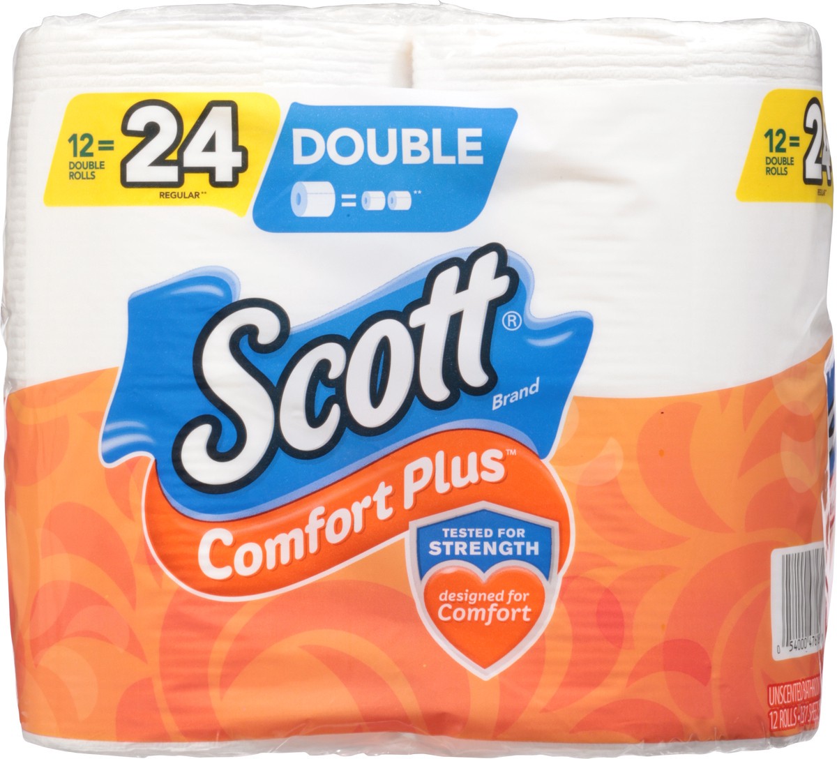 slide 2 of 9, Scott ComfortPlus Toilet Paper, 12 Double Rolls, 231 Sheets per Roll, Septic-Safe, 1-Ply Toilet Tissue, 12 ct