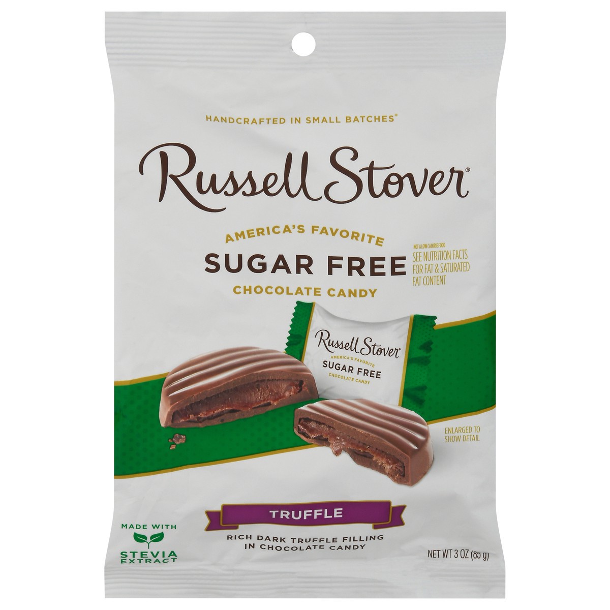 slide 1 of 9, Russell Stover Sugar Free Truffle Chocolate Candy 3 oz, 3 oz